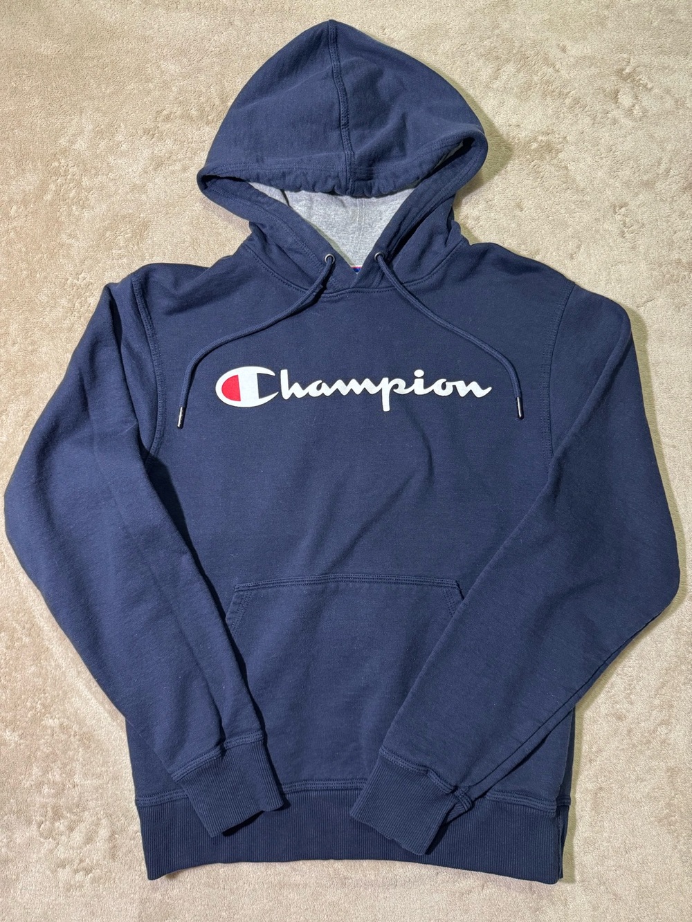 Champion Men's Navy Logo Hoodie